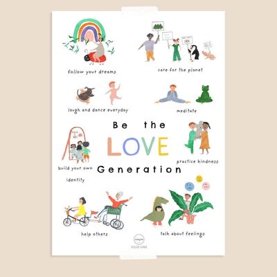 Affiche "Soyez la Love Generation" B2