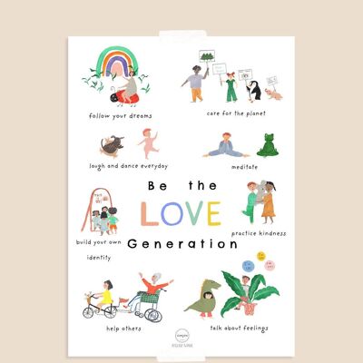 Affiche "Soyez la Love Generation" B2