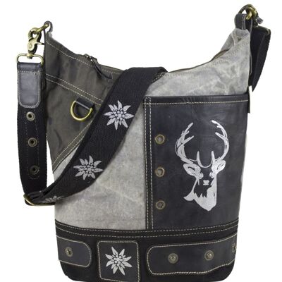 Domelo Trachtentasche Dirndl Tasche Umhängetasche, Oktoberfest Tasche Crossbody Bag aus Canvas