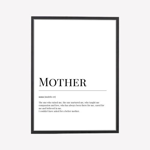 Mother Dictionary Art Print