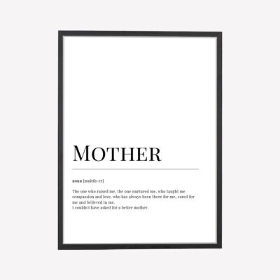 Mutter-Wörterbuch-Kunstdruck