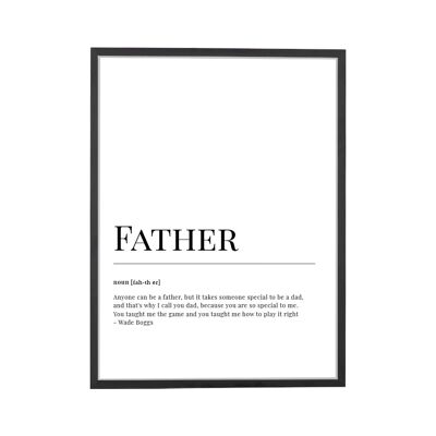 Stampa artistica del dizionario del padre