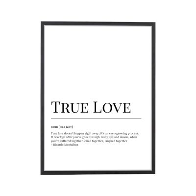 Stampa artistica del dizionario di vero amore