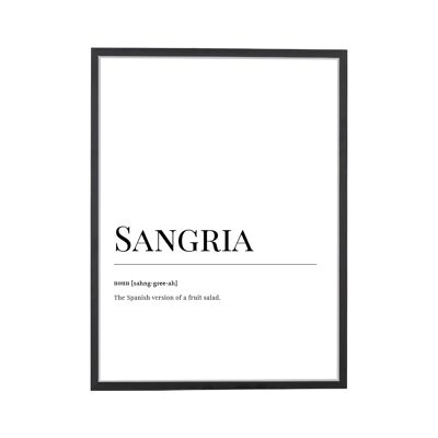 Sangria Dictionary Art Print