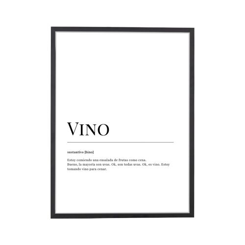 Vino Dictionary Art Print