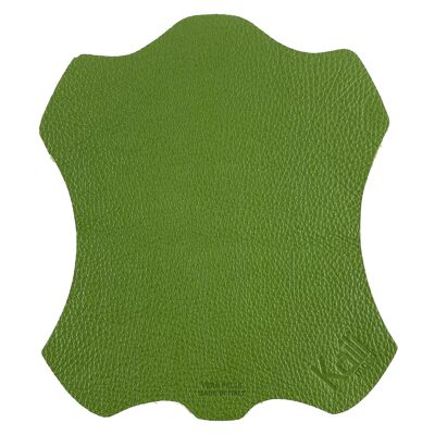 K0001EB | In Italien hergestelltes Mauspad aus echtem Vollnarbenleder mit Dollar-Maserung – grüne Farbe – Maße: 20 x 23 cm – Verpackung: TNT-Schlauchbeutel