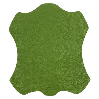 K0001EB | Alfombrilla de ratón Made in Italy en piel auténtica plena flor, grano dólar - Color verde - Dimensiones: 20 x 23 cm - Embalaje: bolsa tubular TNT