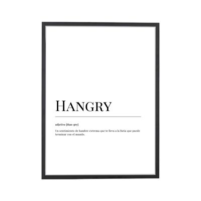 Stampa artistica del dizionario di Hangry