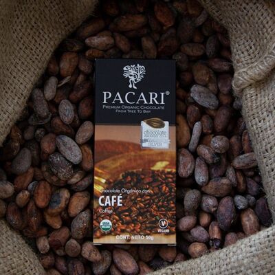 Paccari Dark Chocolate Coffee Organic 50gr