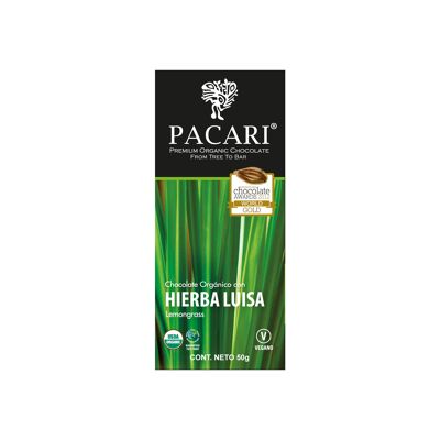 Paccari Cioccolato Fondente Verbena Al Limone Biologico 50gr