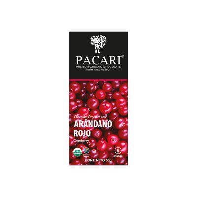 Paccari Cioccolato Negro Arándanos Biologico 50gr