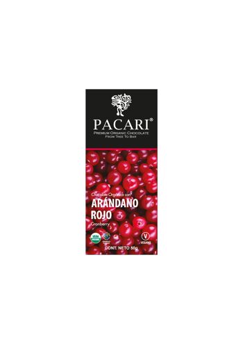 Paccari Chocolate Negro Arándanos Bio 50gr