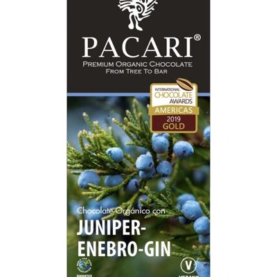Barra de Chocolate Negro Paccari Bio Enebro 50gr
