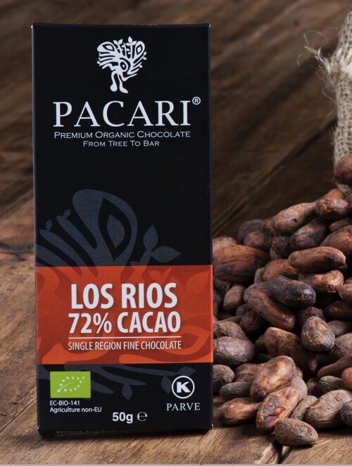 Los Rios 72% Tablette Chocolat Paccari Noir Bio 50gr