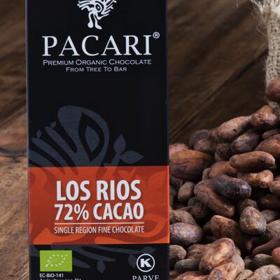 Los Rios 72% Bio Paccari Dunkle Schokoladentafel 50gr