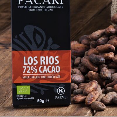 Los Rios 72% Tablette Chocolat Paccari Noir Bio 50gr