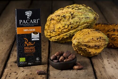 Cru 100% Tablette Chocolat Paccari Noir Bio 50gr