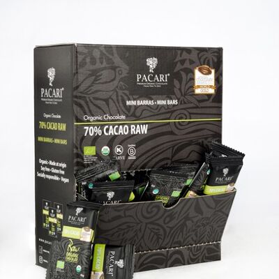 Pack Minibars Raw 70% (100 pcs)