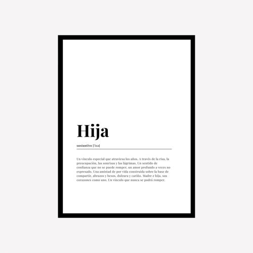 Hija Dictionary Art Print