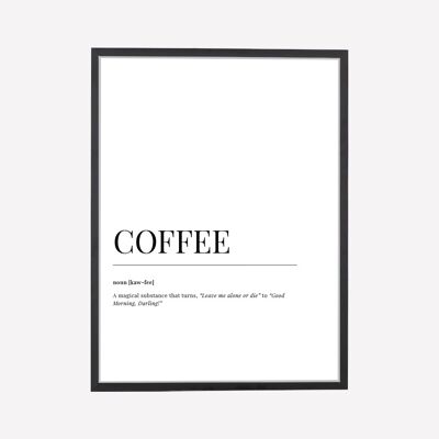 Coffee Dictionary Art Print