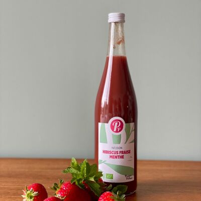 Infusion hibiscus fraise menthe Bio - 74cl - E450