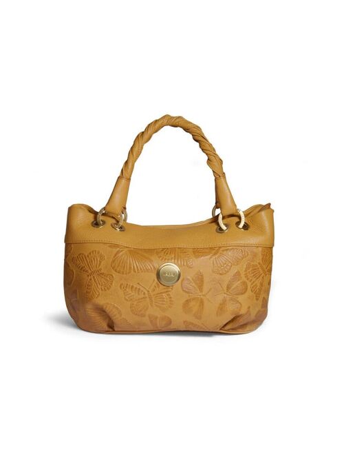 BARCA - Printed Calfskin Leather Top Handle Bag