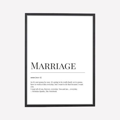 Marriage Dictionary Art Print