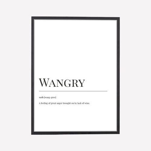 Wangry Dictionary Art Print