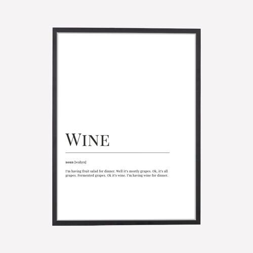 Wine Dictionary Art Print
