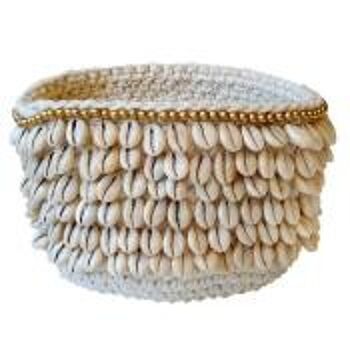 Cesta Ivory con conchas60 1