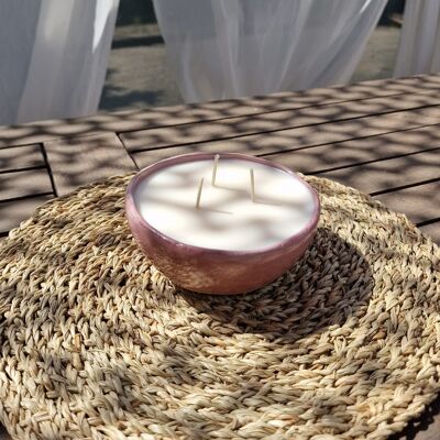 Citronella scented candle - 320g - Pink