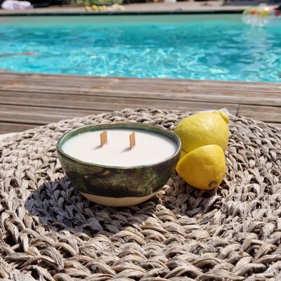 Citronella scented candle - 320g - Green