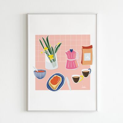 Poster 'Breakfast Club' A4 | W21 x H29.7cm