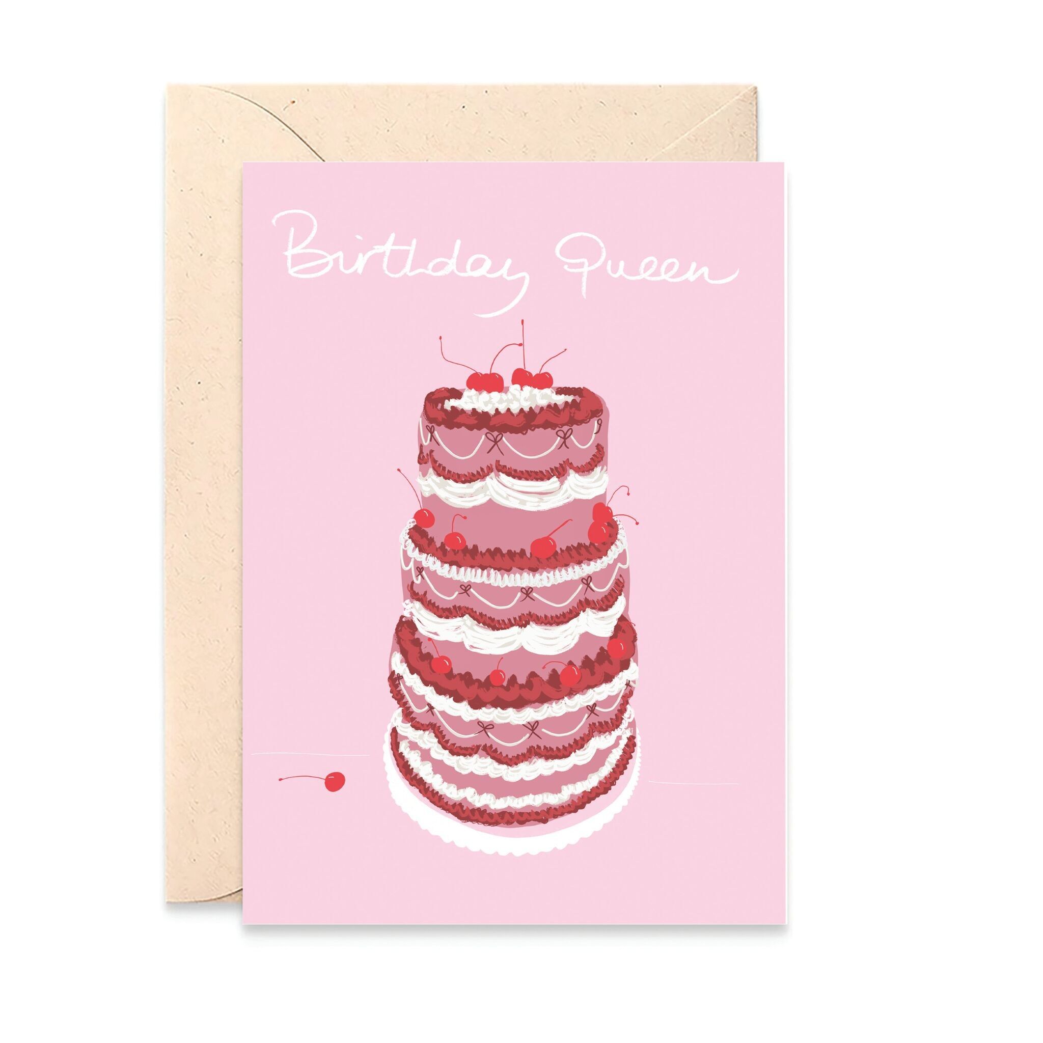 'Birthday Queen' card - birthday card