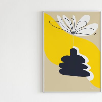 Poster 'Gelbe Vase'