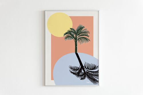 Affiche 'Peach Palm Tree'