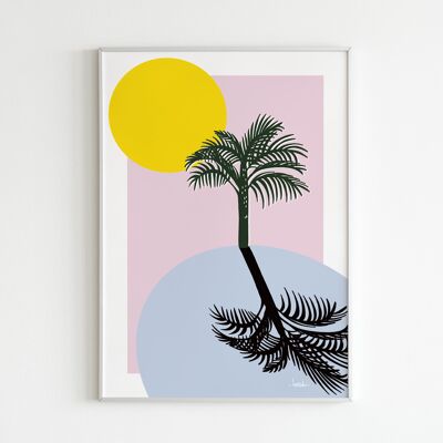 Poster 'Pink Palm Tree'