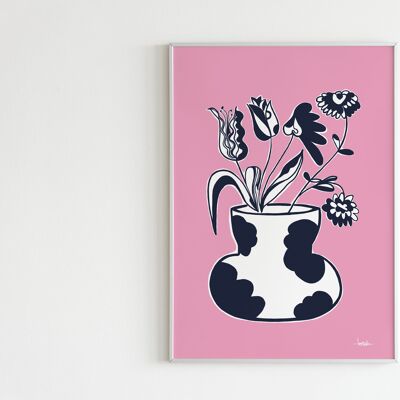 Poster 'Pink Flowers'