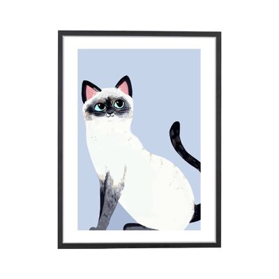 Cat Light Purple Art Print