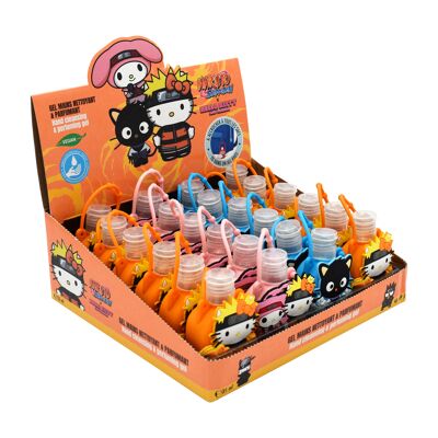 Prés 24 gels NETTOYANTS ET PARFUMANTS  HK et NARUTO- ETUI EN SILICONE 35 ML