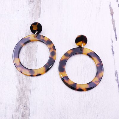 Boucles oreilles Ecaille rond creux