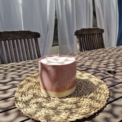 Citronella scented candle - 1kg - Pink