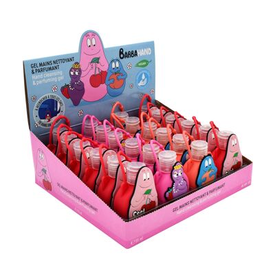 barbapapa display of 24 hand and perfuming gels with silicone case 35 ml
