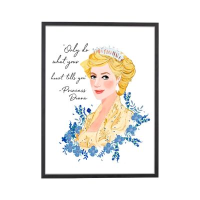 Prinzessin Diana Kunstdruck