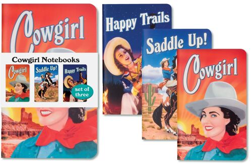 Notebooks Set of Three - Cowgirl