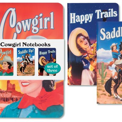 Notizbücher 3er-Set - Cowgirl