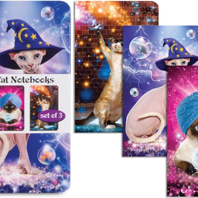 Magic Cats - Set mit drei Notizbüchern