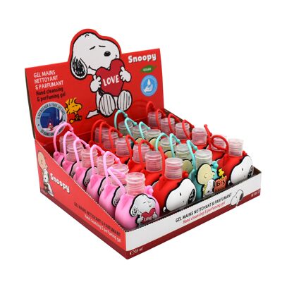 SNOOPY GEL MAINS NETTOYANT ET PARFUMANT - ETUI EN SILICONE 35 ML