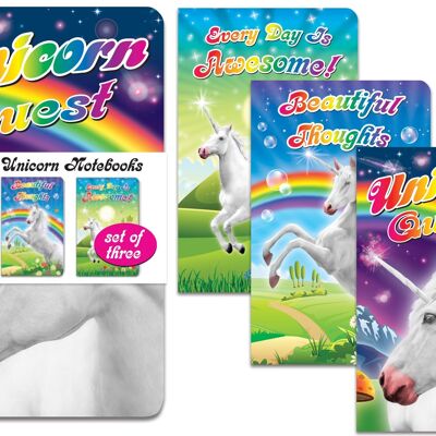 Enchanted Unicorn - Set of 3 Notebooks