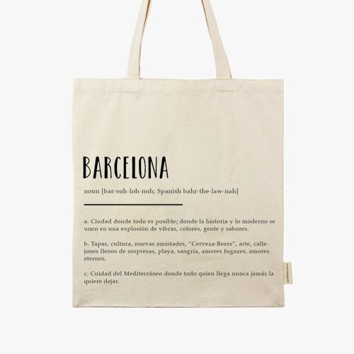 Barcelona Dictionary Tote Bag